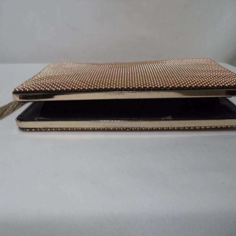 Marciano Guess Metal Mesh shoulder clutch purse bag Gold Convertible Tassel